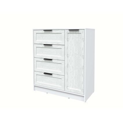 Тумба Тренд КТ-Т90 (Белый платинум ЛДСП/ Дуб полярный ЛМДФ) Ш900 В1020 Г451 Тумба Тренд КТ-Т90 (Белый платинум ЛДСП/ Дуб полярный ЛМДФ) Ш900 В1020 Г451